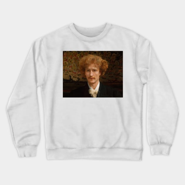 Portrait of Ignacy Jan Paderewski by Lawrence Alma-Tadema Crewneck Sweatshirt by Classic Art Stall